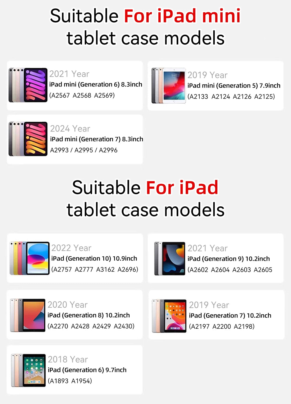 For 2024 iPad Air 6 Case iPad Air 5  6 11 iPad Pro 11 12.9 13 10 Gen 10.2 9th 8th 7th 9.7 6th 5th Mini 7 6 Case With Pen Holder