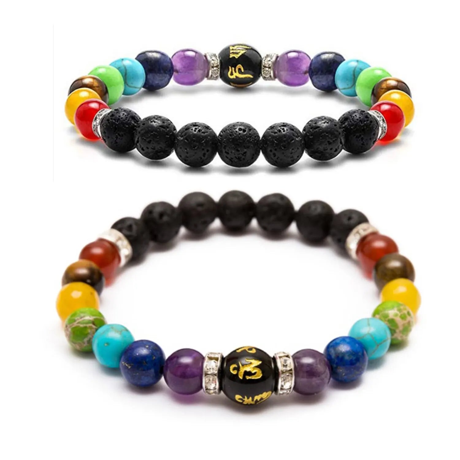 7 Chakra Bracelet with Meaning Cardfor Men Women Natural Crystal Healing Anxiety Jewellery Mandala Yoga Bracelet Gift