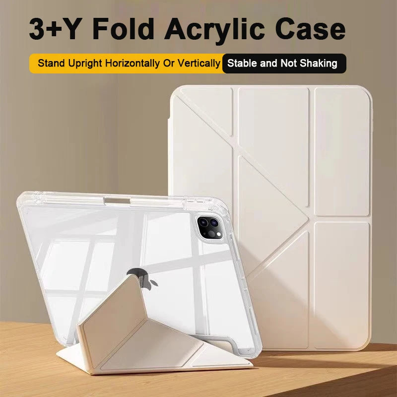For iPad Air 5 Air 6 A16 11th iPad Pro 11 12.9 13 M5 10th Gen 10.9 10.2 9th 8th 6th 5th 9.7" Mini 7 6 Smart Case with Pen Holder
