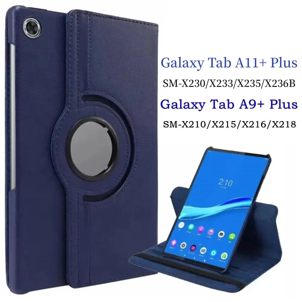 Case For Samsung Galaxy Tab A9 Plus 11” Tablet Cover SM-X210/X215/X216/X218 for Galaxy Tab A11 2025 360 Degree Rotating Leather
