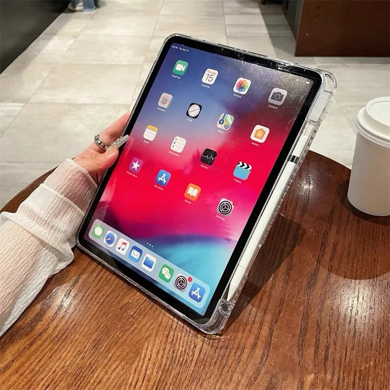Acrylic Case For ipad Pro air A16 11 13 2025 12.9 10.5 Cover iPad 4th 5th 10th 10.9 9.7 Clear Hard Funda iPad 7th 8th 9th 10.2