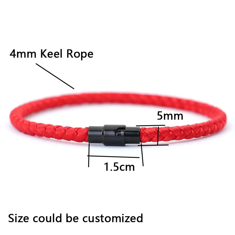 New 3Pcs Men Bracelet Set Lucky Red Keel Rope Braslet Surfer Nautical Fabric Braclet Leisure Accessories Gift For Him Jewelry