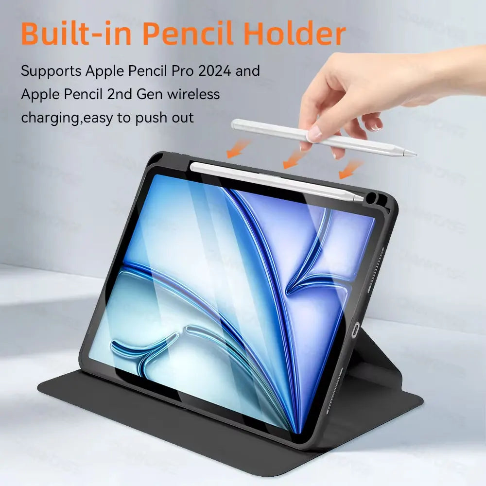 360° Rotation Cover For iPad Air 11 M2 Case for Air 5/4 iPad 10th Gen 10.9in Mini 6 7/8/9th 10.2in Pro 11 12.9 13 Tablet Cover