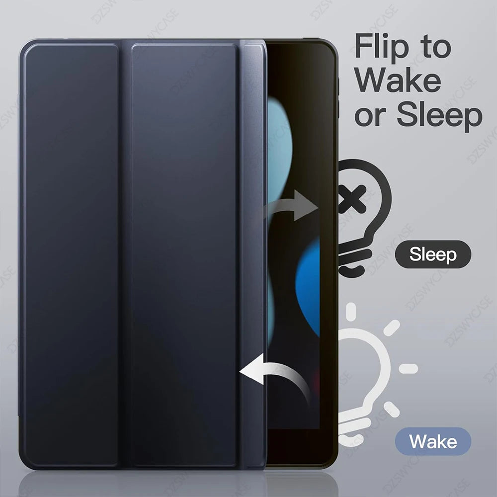 Hybrid Slim Case for iPad 9th/8th/7th Generation (2021/2020/2019)10.2 Inch with Pencil Holder Clear Transparent Back Shell Cover