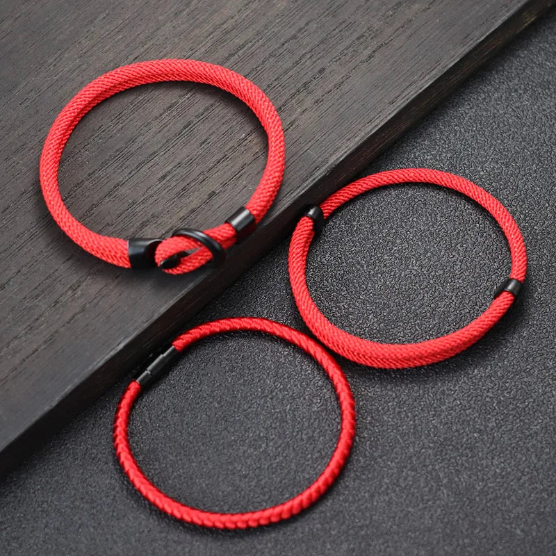 New 3Pcs Men Bracelet Set Lucky Red Keel Rope Braslet Surfer Nautical Fabric Braclet Leisure Accessories Gift For Him Jewelry
