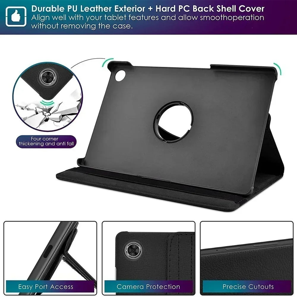 Case For Samsung Galaxy Tab A9 Plus 11” Tablet Cover SM-X210/X215/X216/X218 for Galaxy Tab A11 2025 360 Degree Rotating Leather