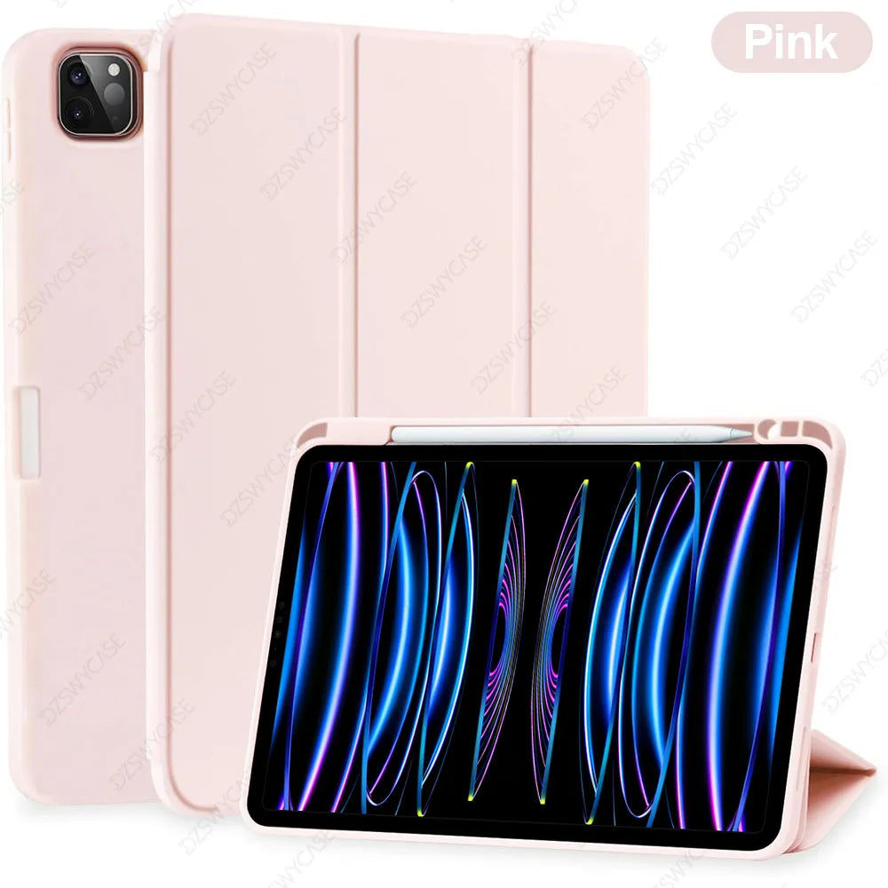 Case for iPad Pro 11 Inch 4th/3rd/2nd Generation 2022/2021/2020 with Pencil Holder Smart Protective Cover, Auto Wake/Sleep