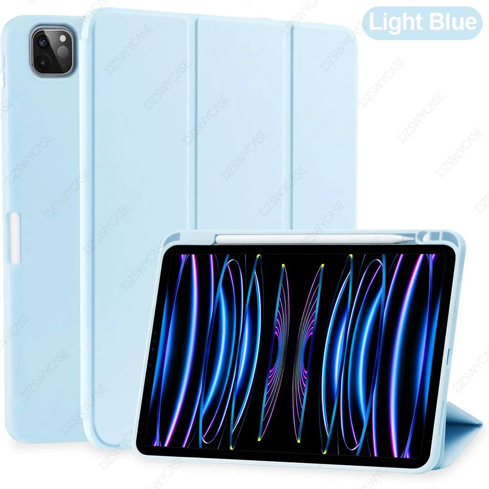 Case for iPad Pro 11 Inch 4th/3rd/2nd Generation 2022/2021/2020 with Pencil Holder Smart Protective Cover, Auto Wake/Sleep