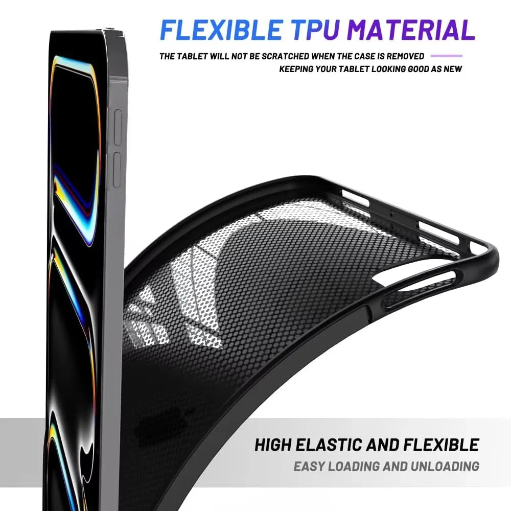 Soft TPU Case For iPad Pro 11 M5 M4 Air 11 13 M3 M2 2025 2024 Case iPad Pro 12.9 2022 2021 2020 Pro10.5 9.7 2017 2018 Case Cover