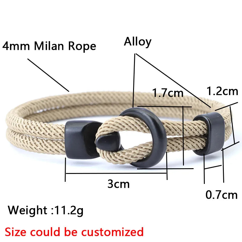 New 3Pcs Men Bracelet Set Lucky Red Keel Rope Braslet Surfer Nautical Fabric Braclet Leisure Accessories Gift For Him Jewelry