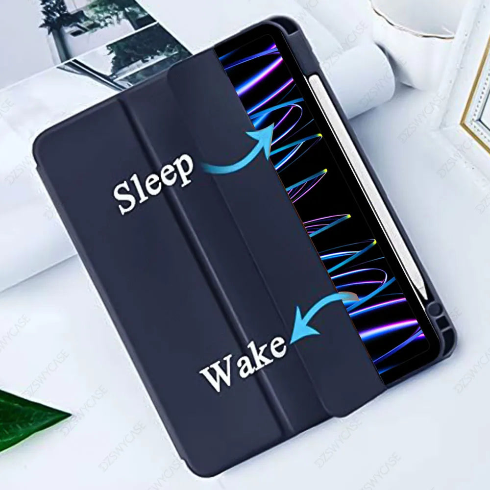 Case for iPad Pro 11 Inch 4th/3rd/2nd Generation 2022/2021/2020 with Pencil Holder Smart Protective Cover, Auto Wake/Sleep