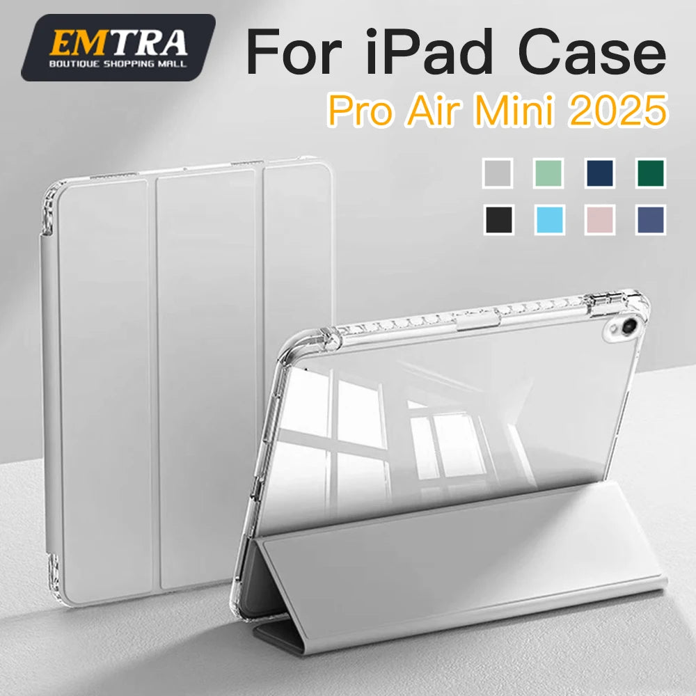 For IPad Case 10.2 9th 8th 7th 10 10th Generation Pro 11 13 2025 12.9 2022 Cover Pencil Holder Funda for IPad Air 5 4 10.9 Cases