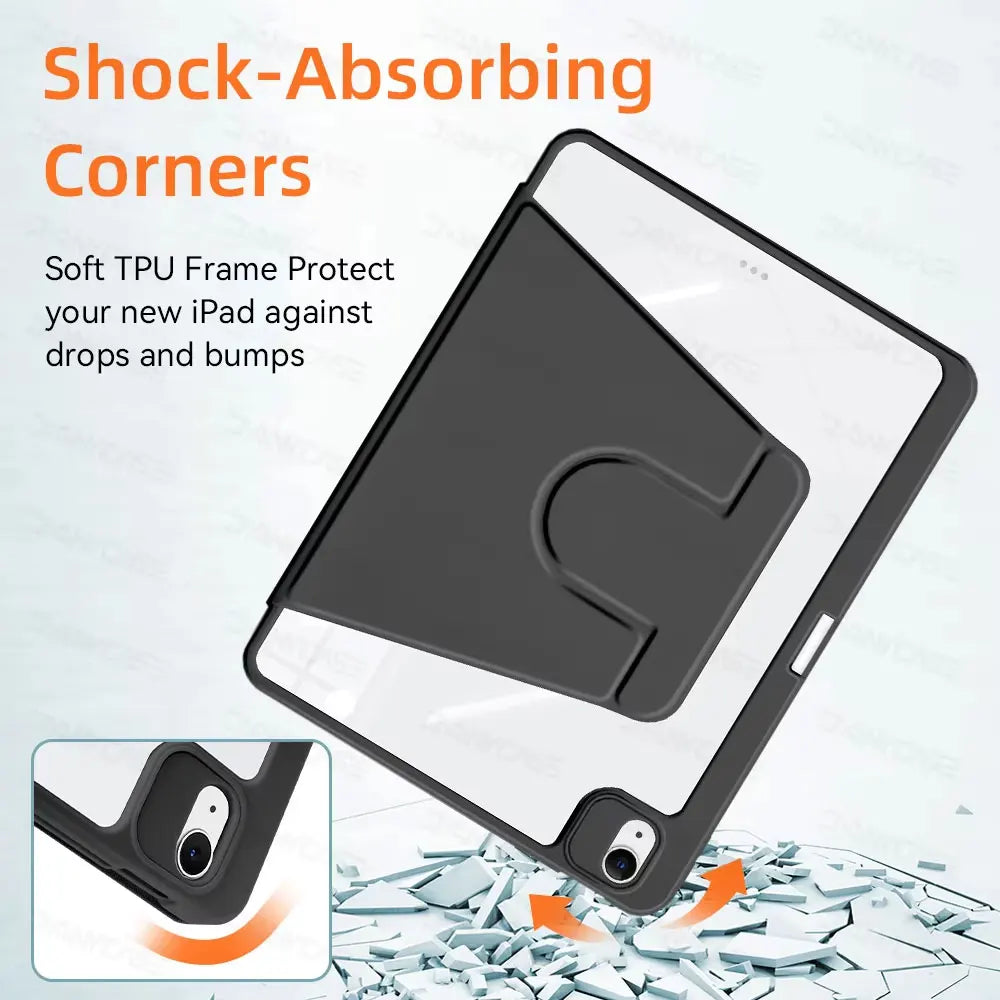 360° Rotation Cover For iPad Air 11 M2 Case for Air 5/4 iPad 10th Gen 10.9in Mini 6 7/8/9th 10.2in Pro 11 12.9 13 Tablet Cover