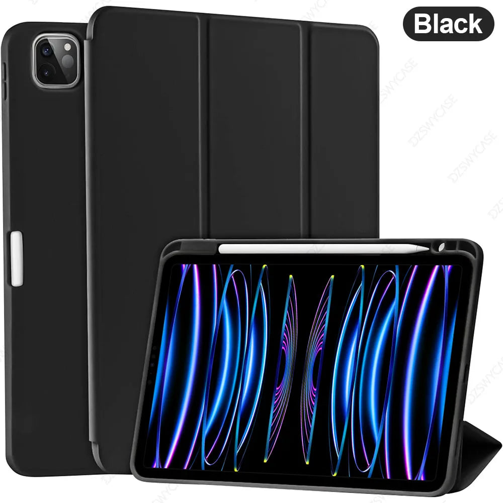 Case for iPad Pro 11 Inch 4th/3rd/2nd Generation 2022/2021/2020 with Pencil Holder Smart Protective Cover, Auto Wake/Sleep