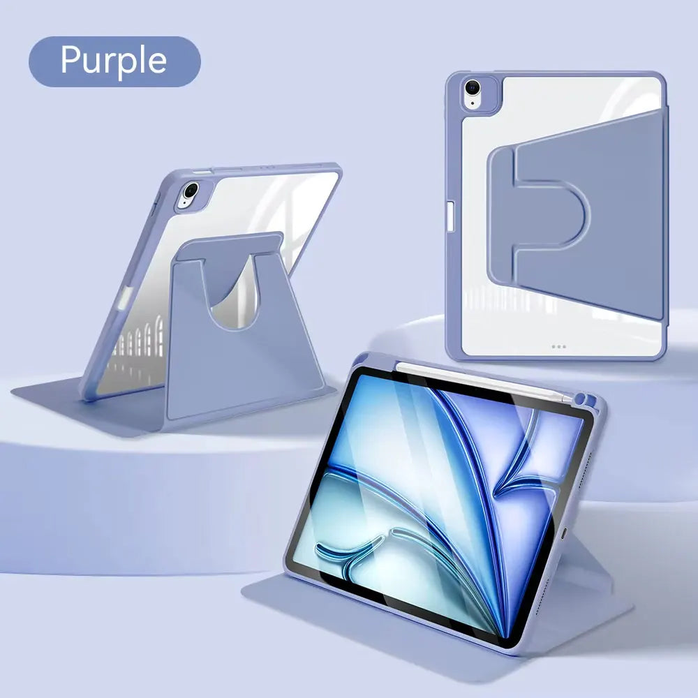 360° Rotation Cover For iPad Air 11 M2 Case for Air 5/4 iPad 10th Gen 10.9in Mini 6 7/8/9th 10.2in Pro 11 12.9 13 Tablet Cover