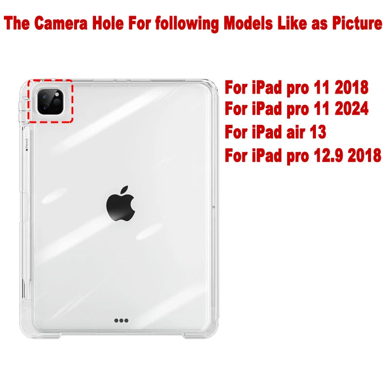 Acrylic Case For ipad Pro air A16 11 13 2025 12.9 10.5 Cover iPad 4th 5th 10th 10.9 9.7 Clear Hard Funda iPad 7th 8th 9th 10.2