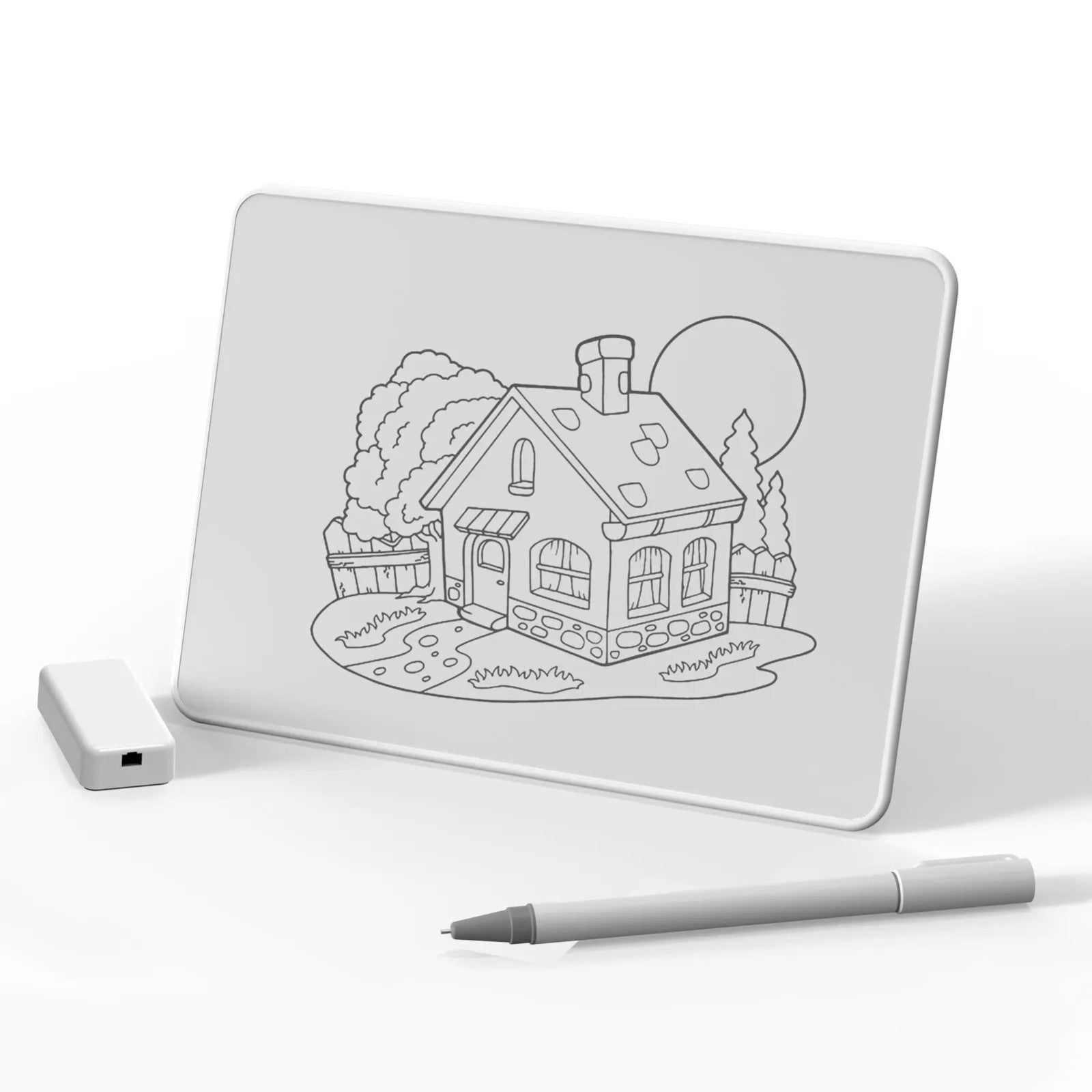 Magnetic Writing Board A4- Partially/Selective Erasable Drawing Board- 0.8mm Pen