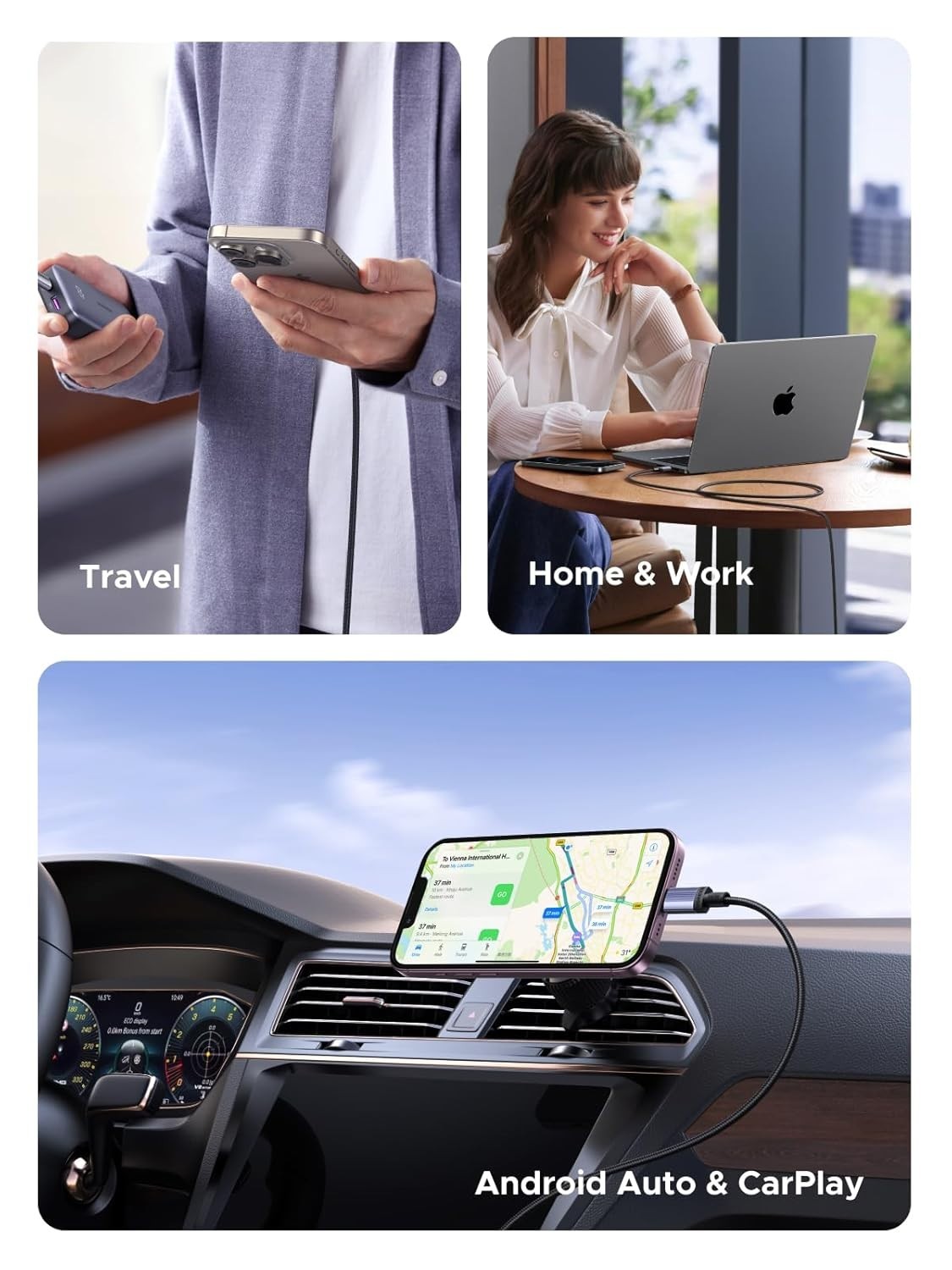 UGREEN 240W USB C to USB-C Cable 2 Pack PD 3.1 Fast Charging Cable Type C Charge