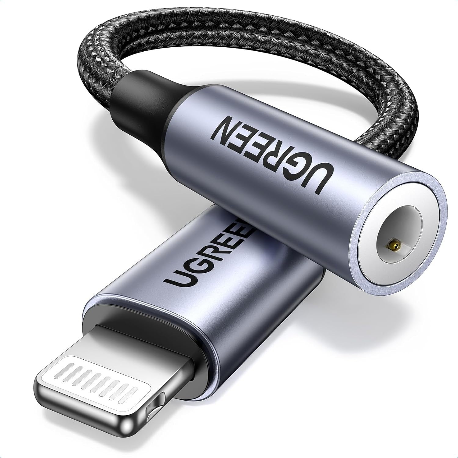 UGREEN Lightning to 3.5Mm Headphone Jack Adapter [Mfi Certified] Iphone Earphone