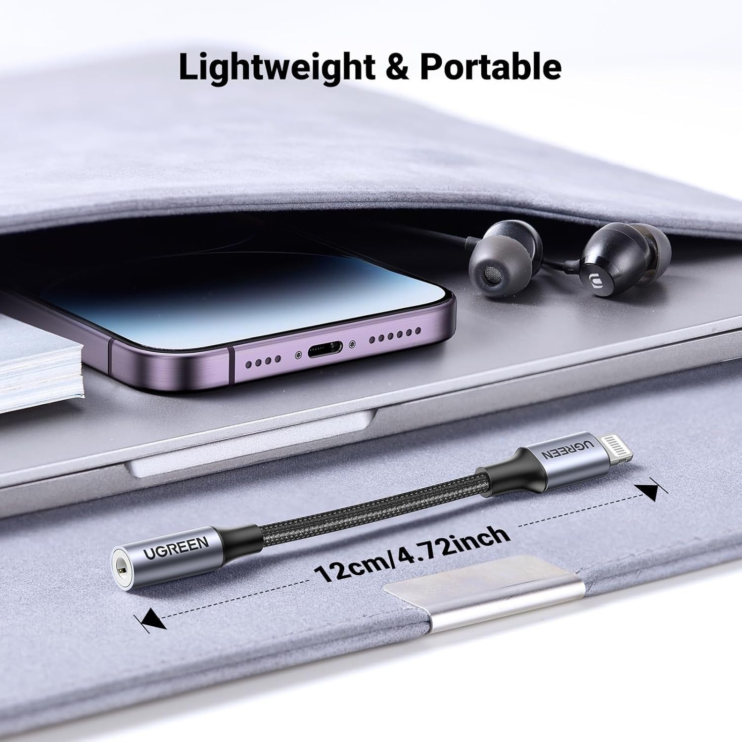 UGREEN Lightning to 3.5Mm Headphone Jack Adapter [Mfi Certified] Iphone Earphone