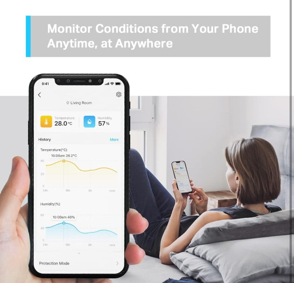 Tapo T310 Smart Hygrometer - Humidity & Temp Monitor with App Alerts, 2YR Data