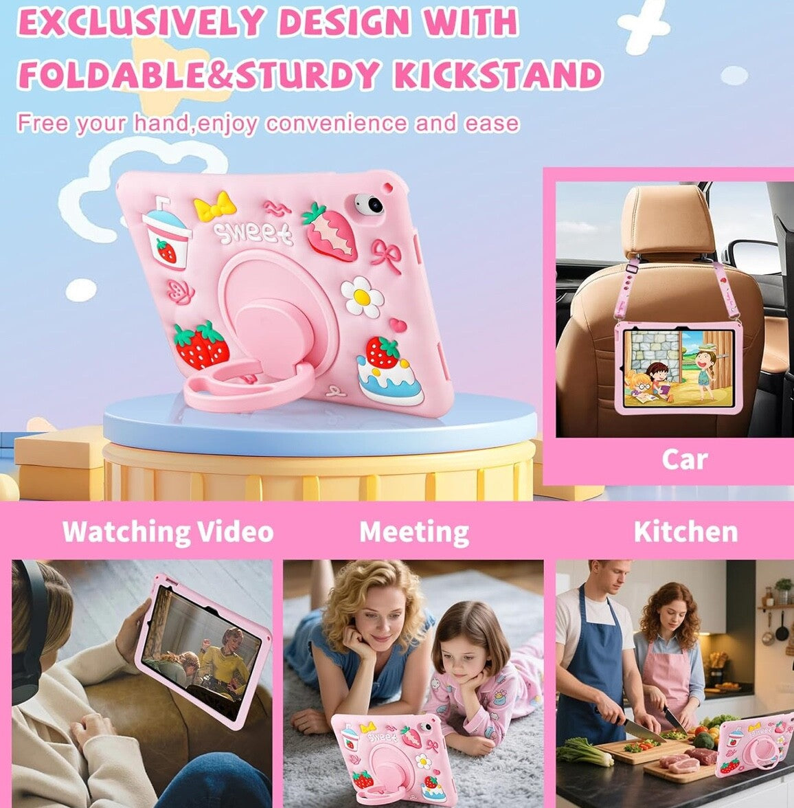 iPad (A16) 11th/10th Generation Case 2025 11inch/ 2022 10.9inch for Kids Girl