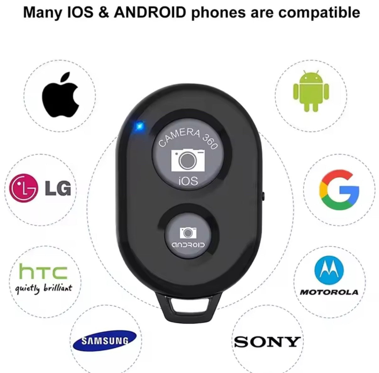 Bluetooth Remote Control Phone Camera Selfie Shutter Stick for iPhone Android UK