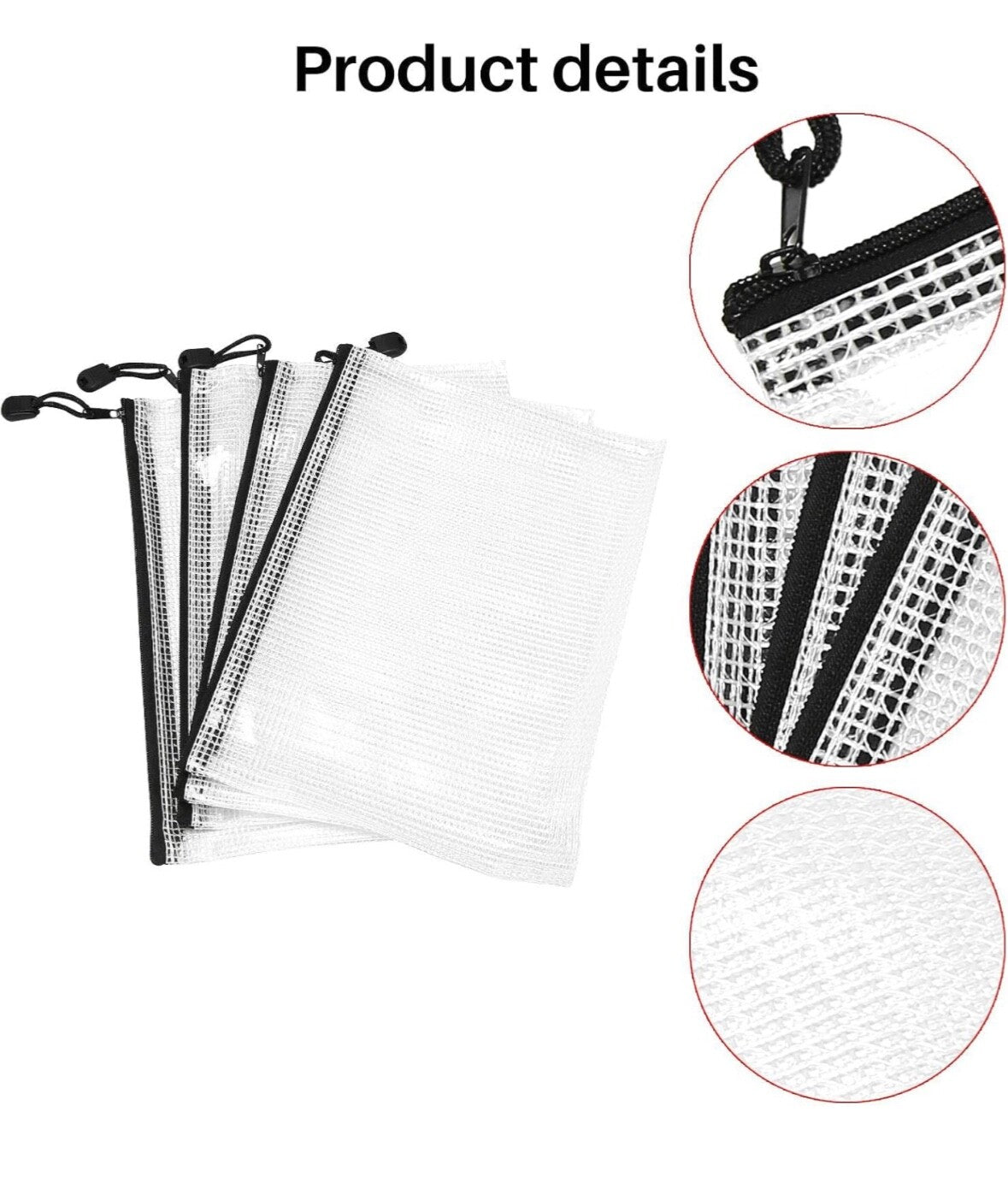 A5 Plastic Waterproof Document Wallets Files Folder Zip Lock Bags Pouch Office