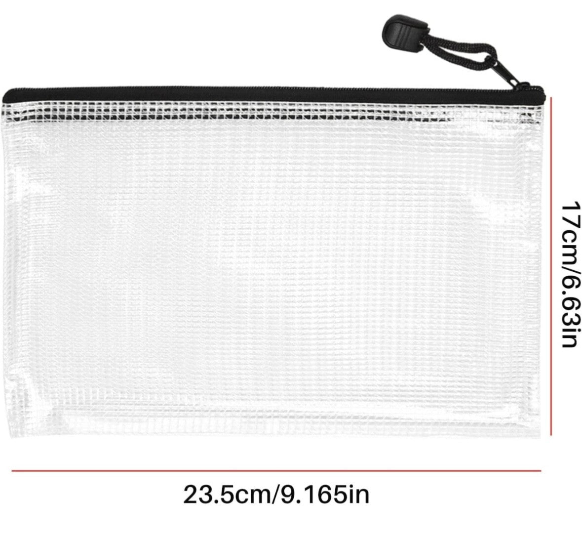 A5 Plastic Waterproof Document Wallets Files Folder Zip Lock Bags Pouch Office