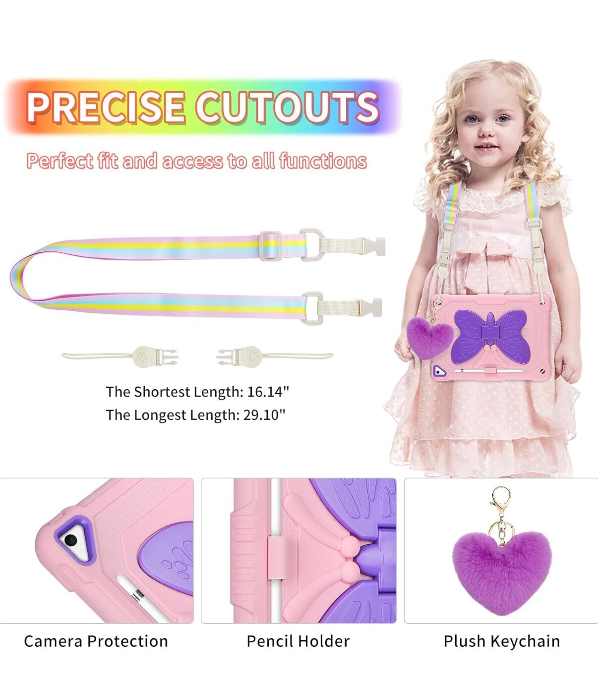 iPad 9th Generation Case with Butterfly Kickstand/Pencil...