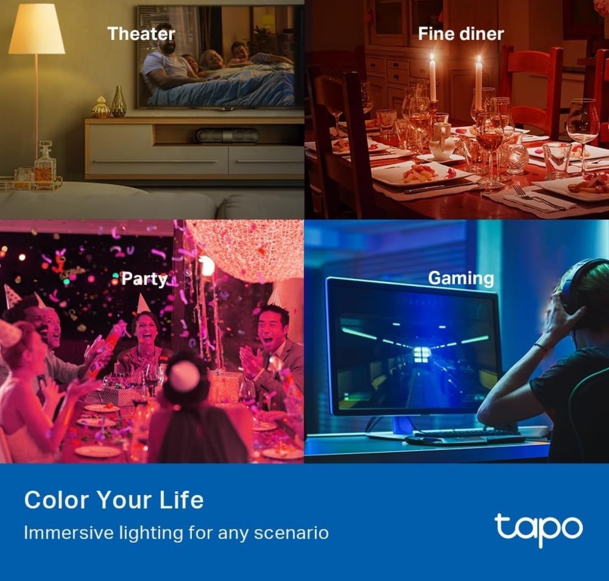 Tapo L530E 2 Pack E27 Smart Bulb Alexa Bulb WiFi Smart Bulb Multicolour