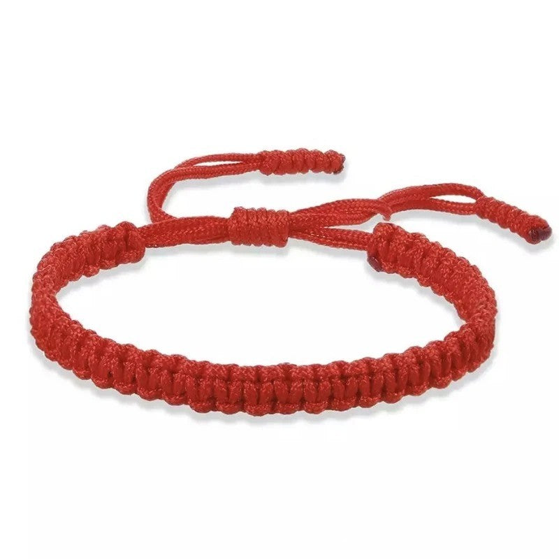 Braid String Bracelets Red Black Buddhist Tibetan Woven Rope Good Luck