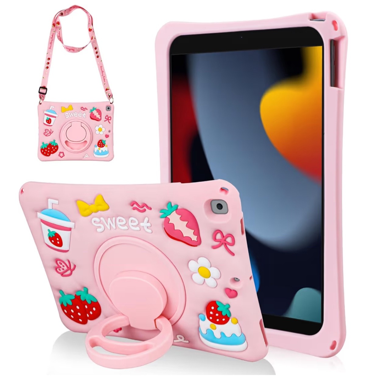 iPad 9th/8th/7th Generation Case 10.2 inch for Kids Girl