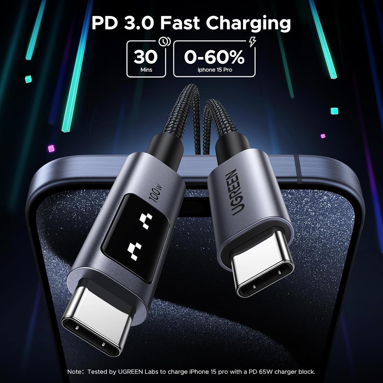 UGREEN Uno 100W USB C to USB C Charger Cable Fast Charging 5A - (0.5M - 3M)