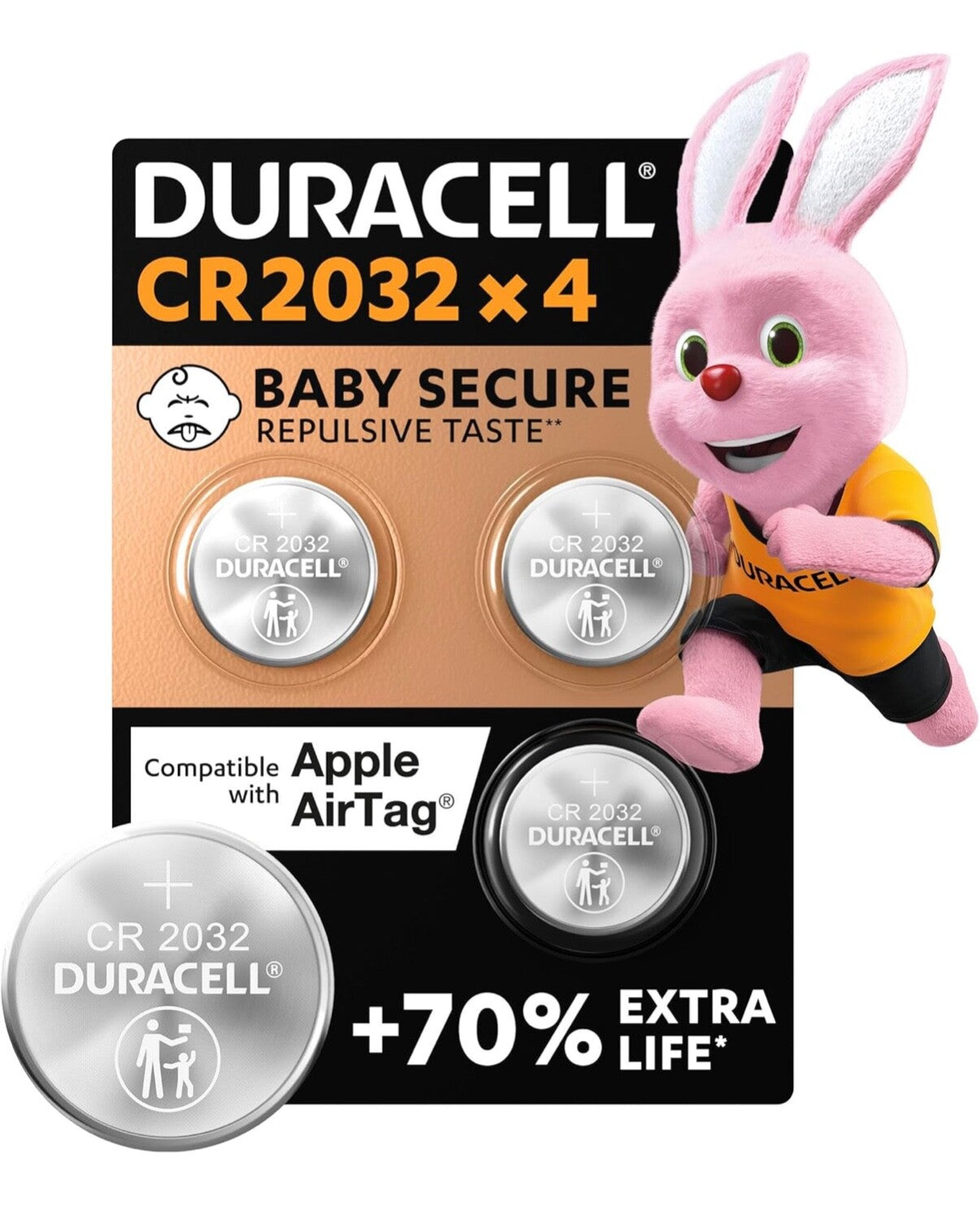 4 x 2032 DURACELL CR 2032 3V Lithium Coin Cell Battery Batteries