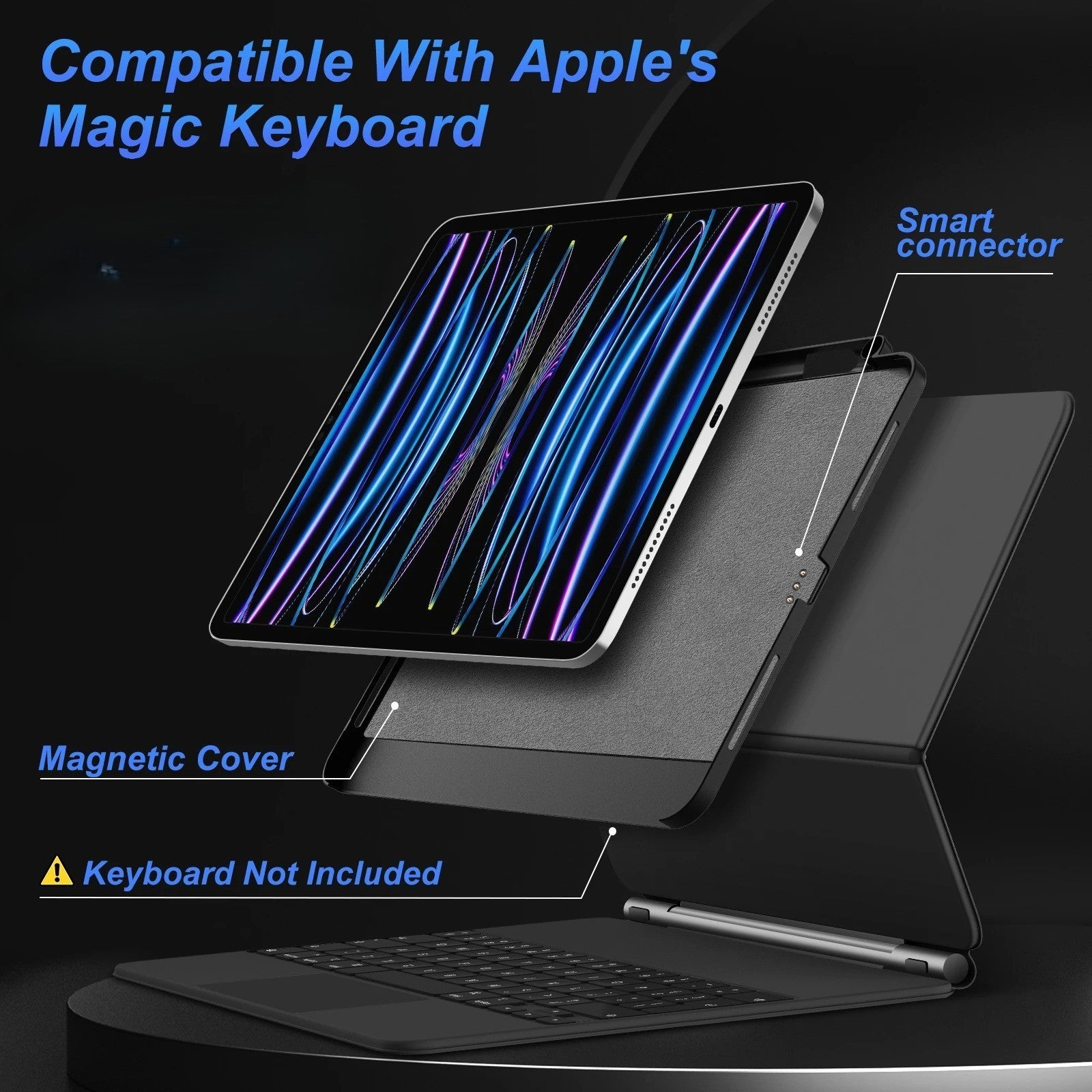 Magnetic Case for iPad Pro / iPad Air Compatible with Magic Keyboard & Pencil