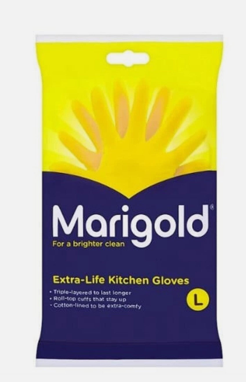 Marigold Extra Life Strong House Kitchen Gloves Washing Up - Large