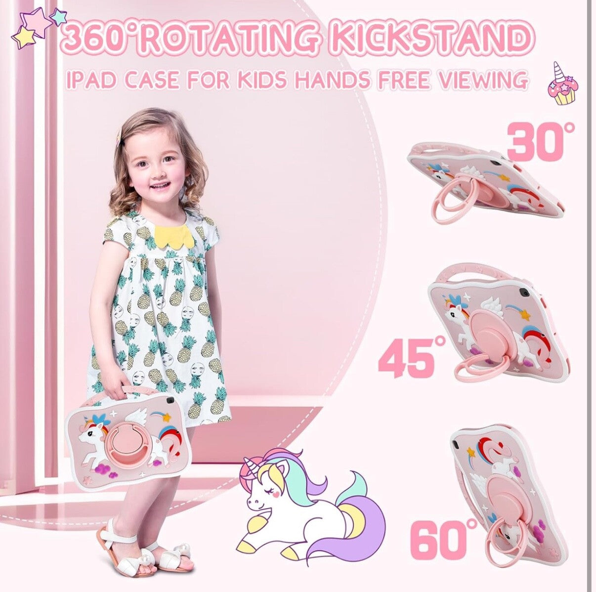 iPad 9th/8th/7th Generation Case iPad 10.2 Case with Screen Protector Kickstand