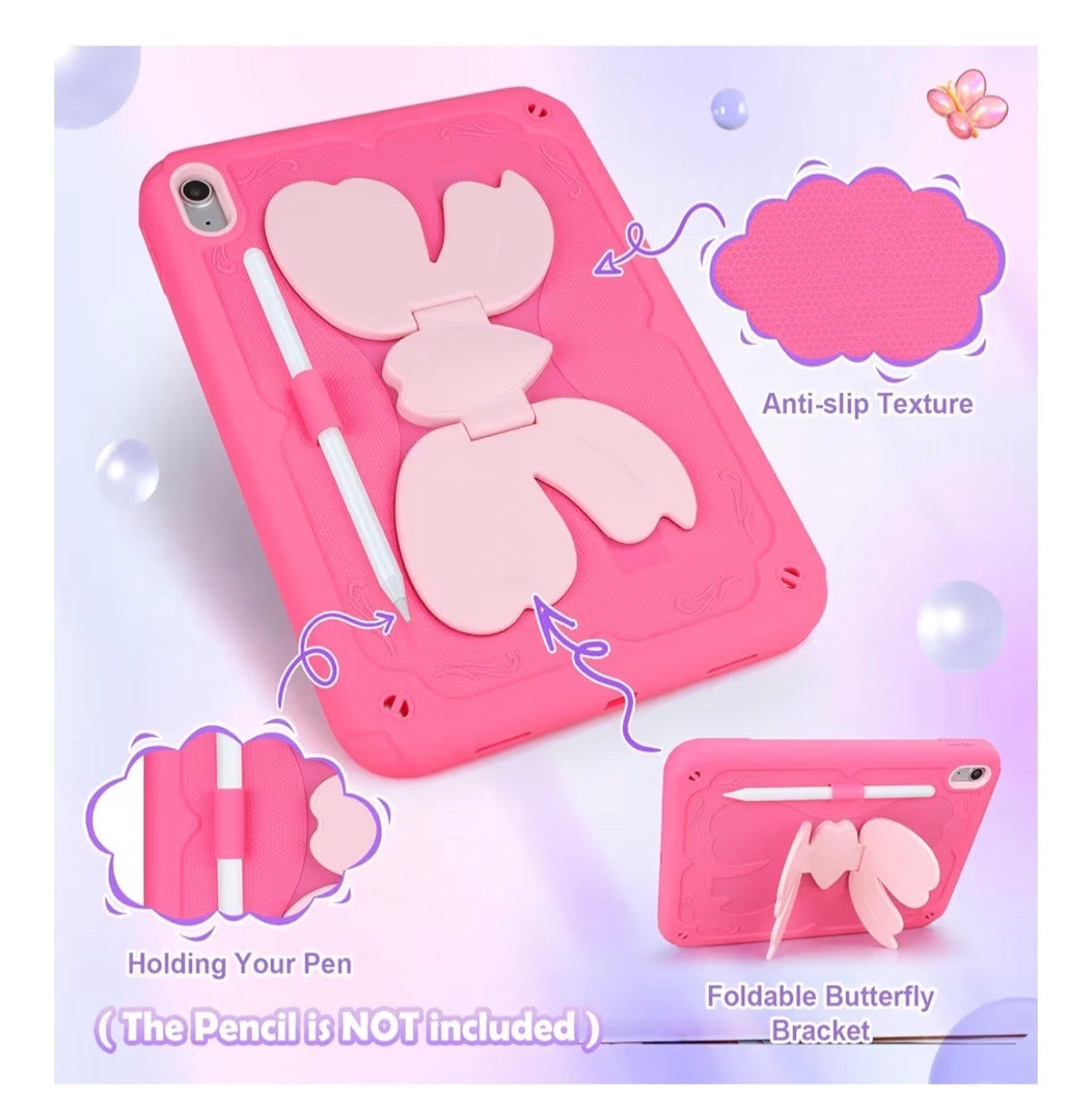 iPad (A16) 11th/10th Generation Case 2025 11inch/ 2022 10.9inch butterfly kids