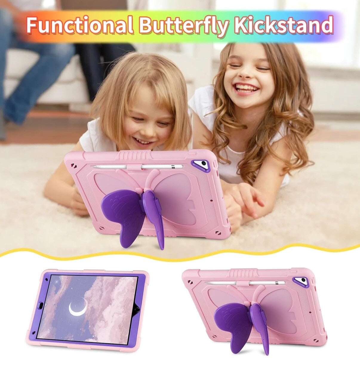 iPad 9th Generation Case with Butterfly Kickstand/Pencil...