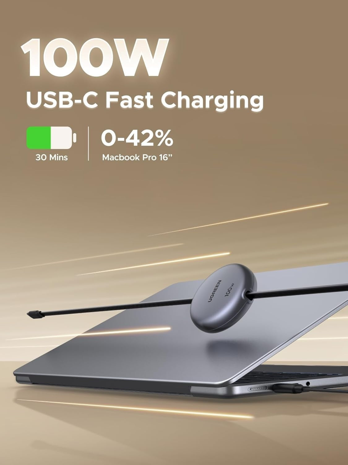 UGREEN Retractable USB C to USB-C Charger Cable 100W Fast Charging 4-Length