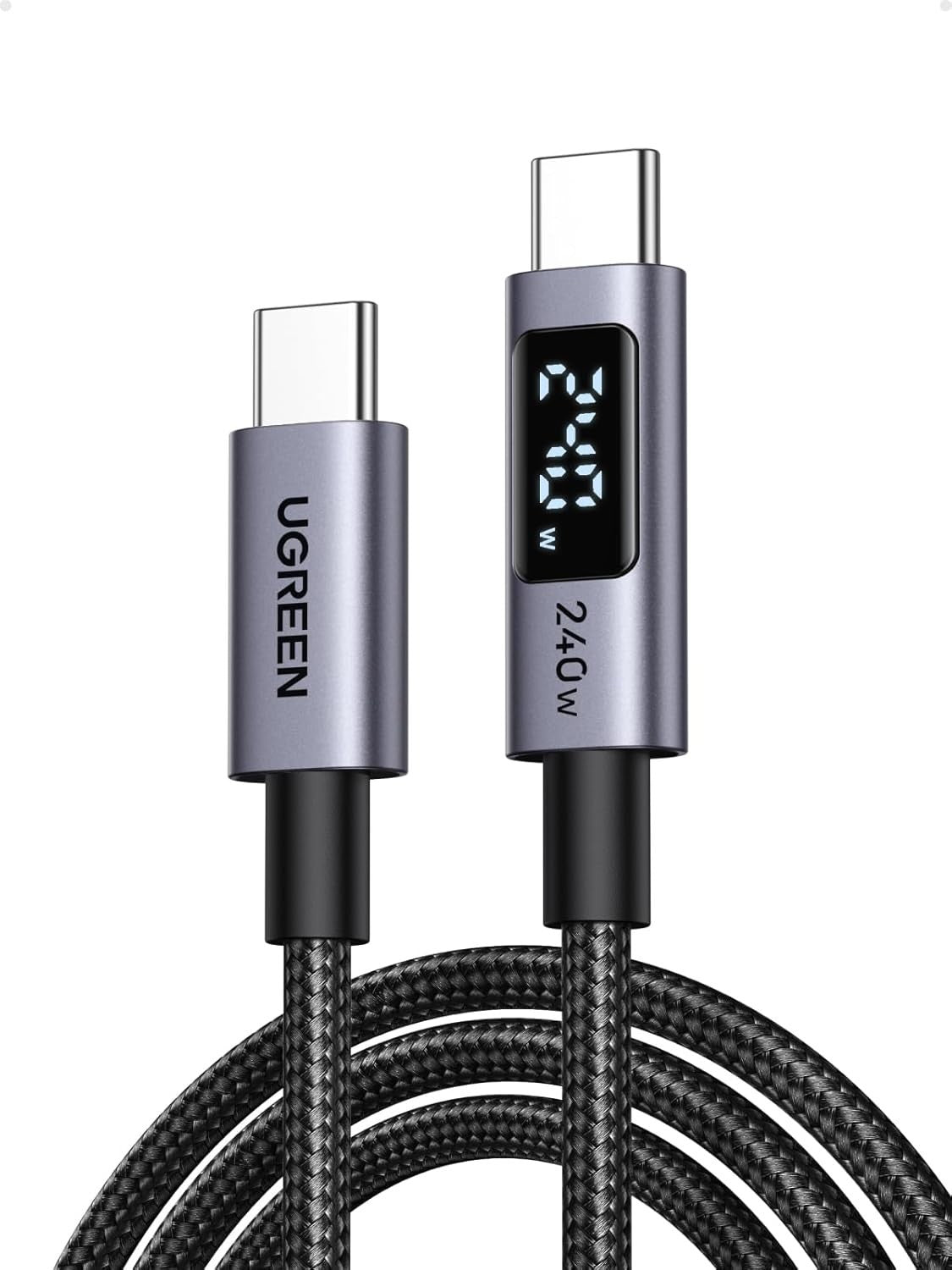 UGREEN [240W] USB C to C PD 3.1 Fast Charging Cable with Digital Display, 1-3M