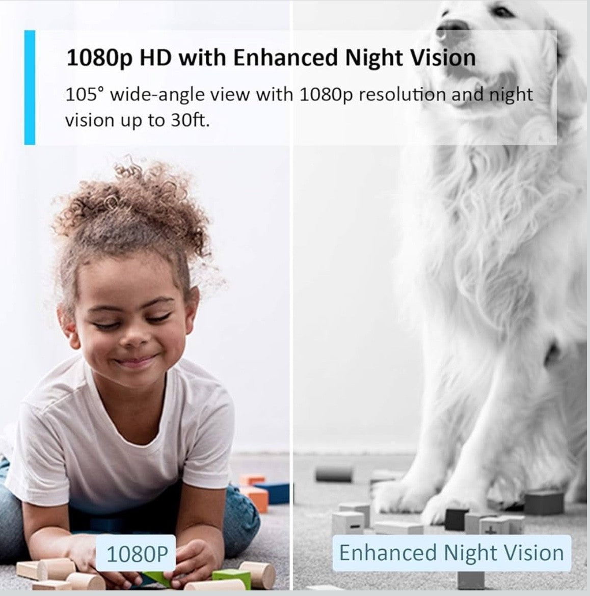 Tapo C100 1080P Indoor Camera, Wi-Fi Baby Monitor, Motion Detection, 2-Way Talk,