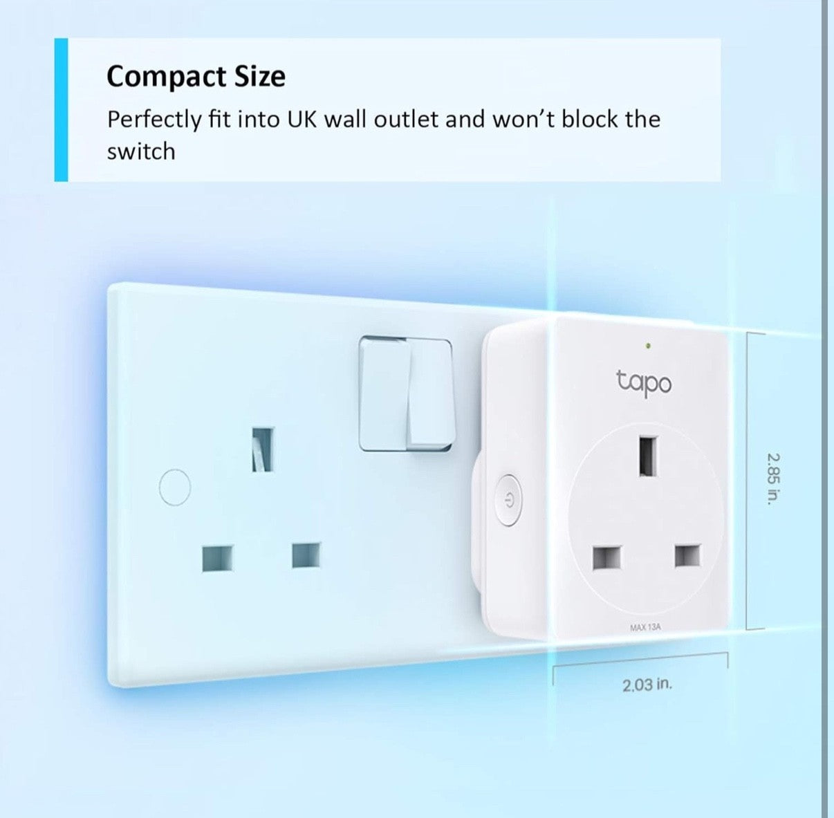 Tapo P100 (2-Pack) Smart Plug, Wi-Fi Plug, App Remote Control, Alexa Plug, Voice