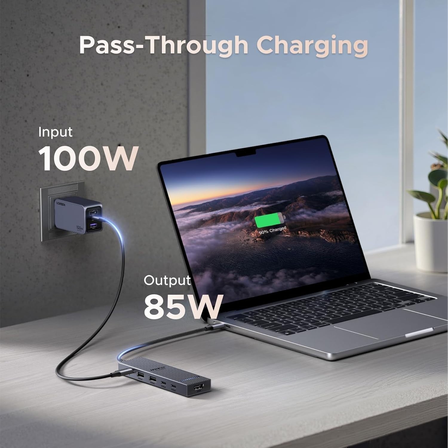 UGREEN USB C Hub, Revodok Pro 106 USB-C 6-In-1 USB C Adapter, 4K@60Hz HDM