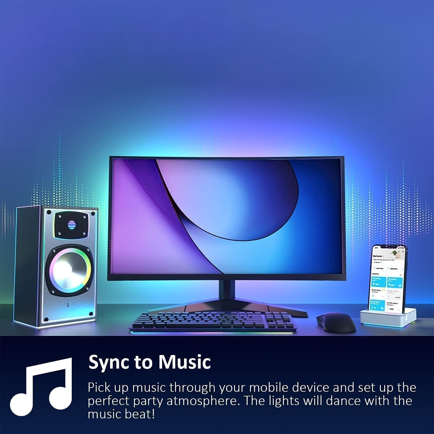 Tapo L900-5 LED Strip Light 5m, Multicolour Led lights for TV Bedroom, Smart Lig