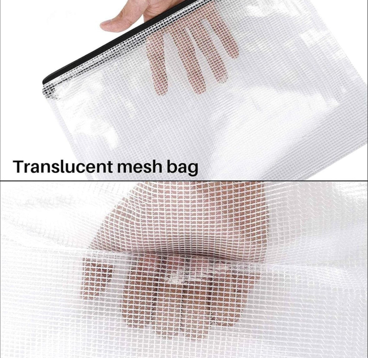 A5 Plastic Waterproof Document Wallets Files Folder Zip Lock Bags Pouch Office