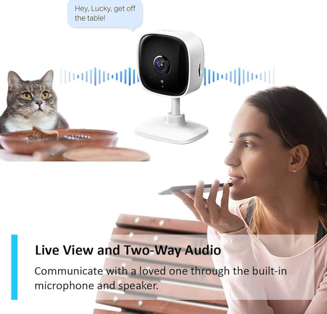 Tapo C100 1080P Indoor Camera, Wi-Fi Baby Monitor, Motion Detection, 2-Way Talk,