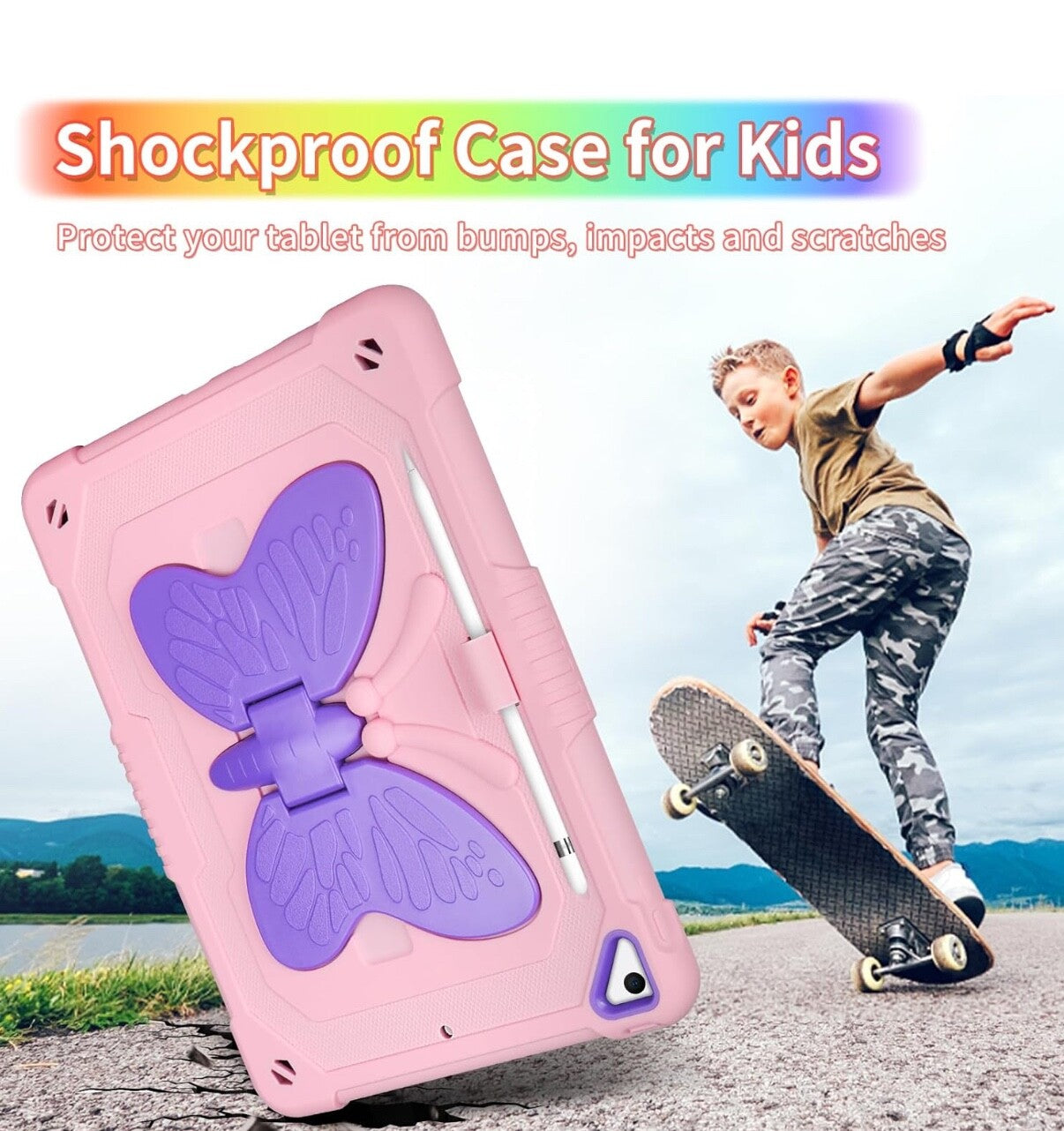 iPad 9th Generation Case with Butterfly Kickstand/Pencil...